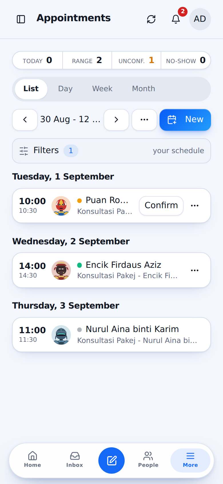 Tempah meeting tanpa keluar dari perbualan