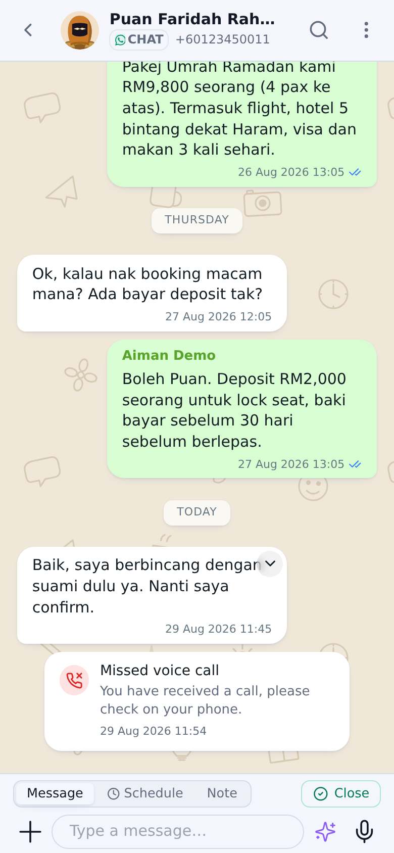 Everything about the customer, beside the customer
